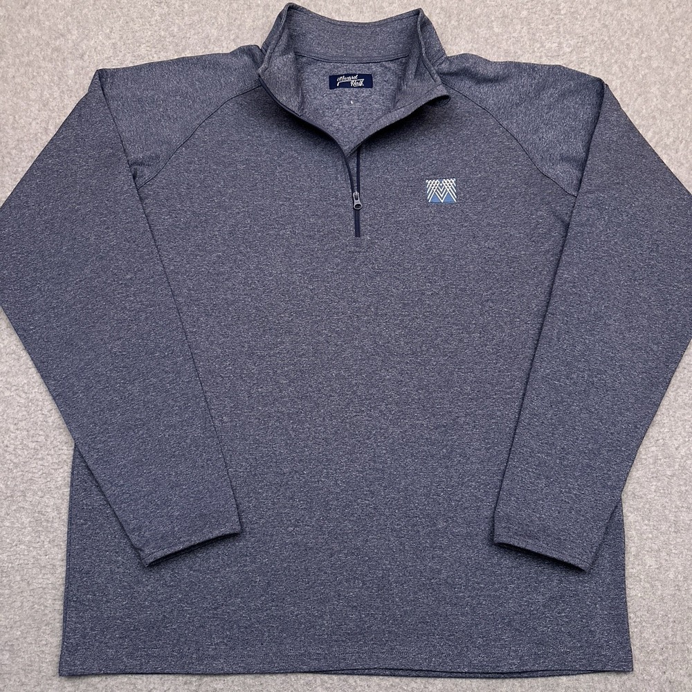 Inward Half Golf 1/4 Zip Pullover Mens Large Blue Performance Stretch Preppy‎